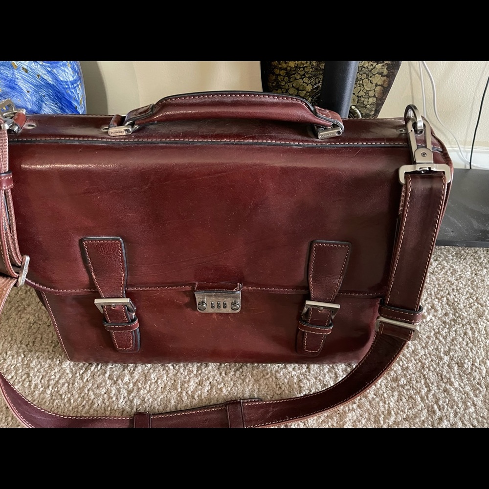 Large leather briefcase